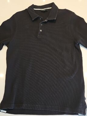 Ted Baker London Black Short-Sleeve Polo Shirt - Mens Size 3 / Medium